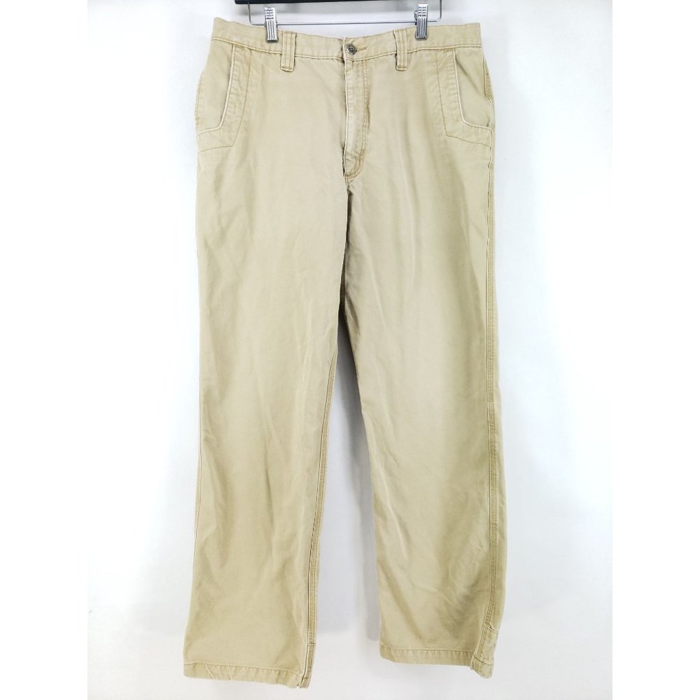 Mountain Khakis Teton Twill Pants Men's Size 34/32 Tan Gusseted